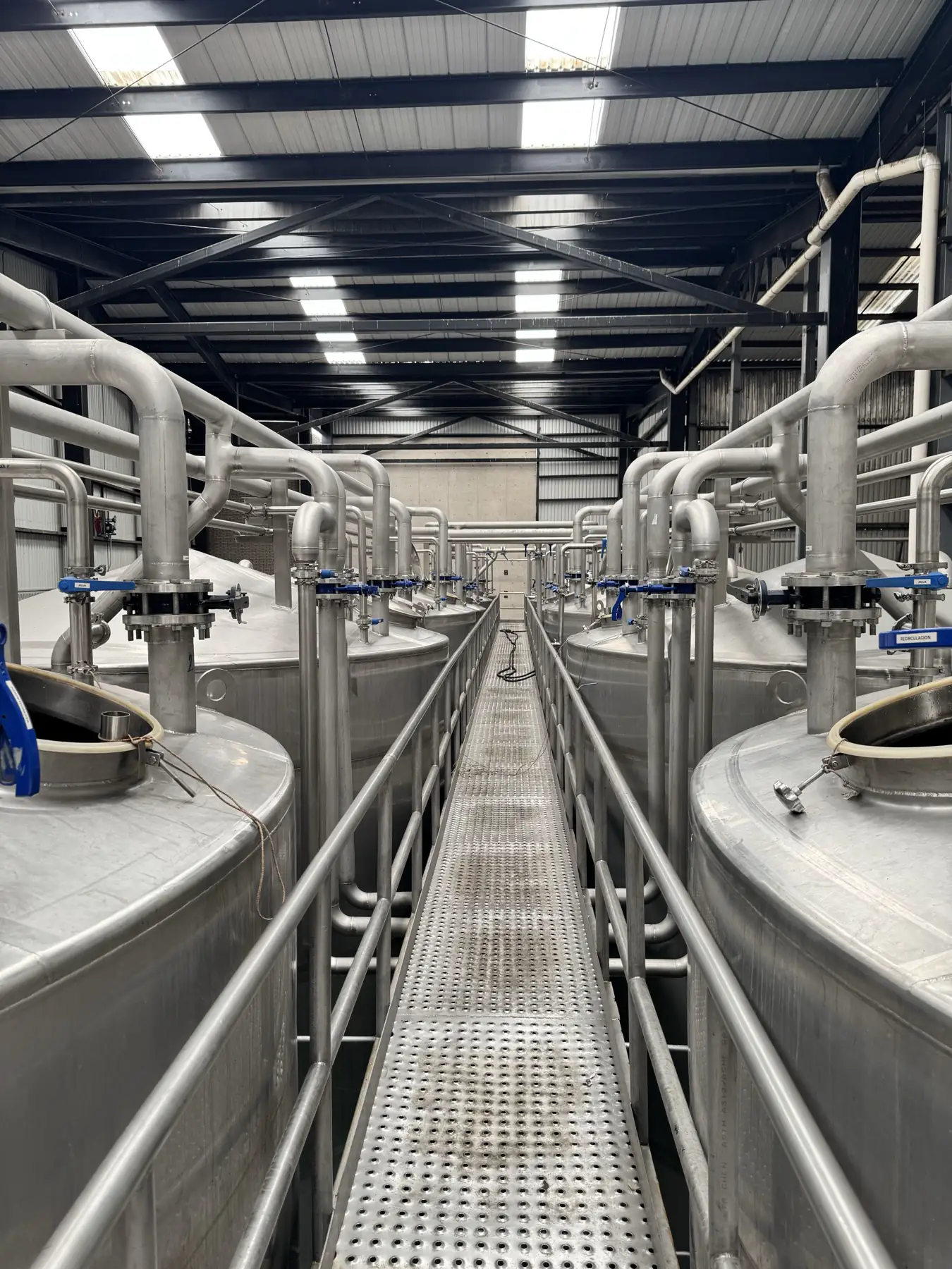 Stainless steel fermentation vats
